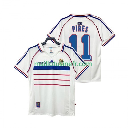 Maillot de Foot France PIRES 11 Extérieur Retro 1998